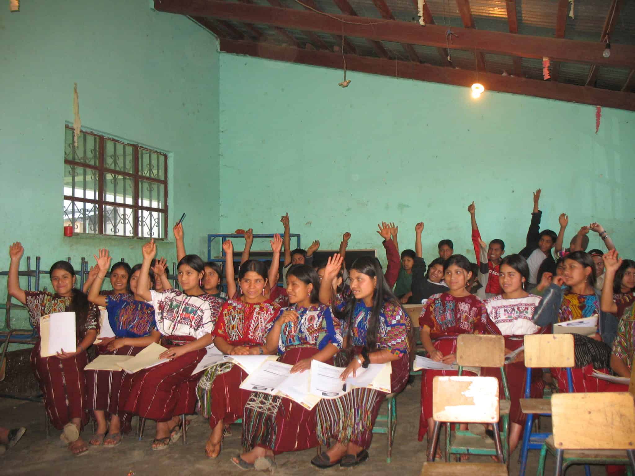 Learning in Ixil community classroom, Guatemala.