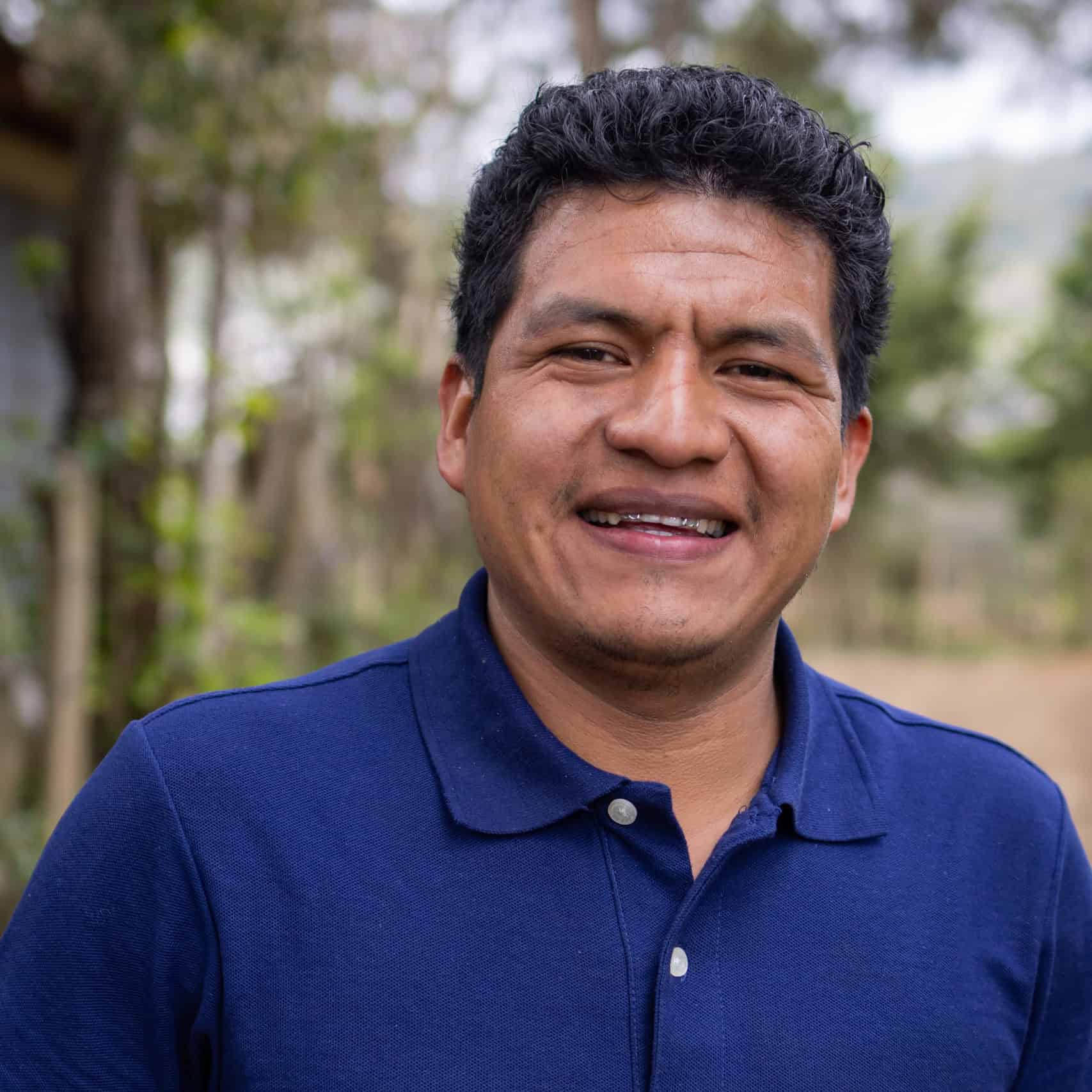 Portrait of Gaspar Ixcoy Rivera, community leader in Ixil, Guatemala.