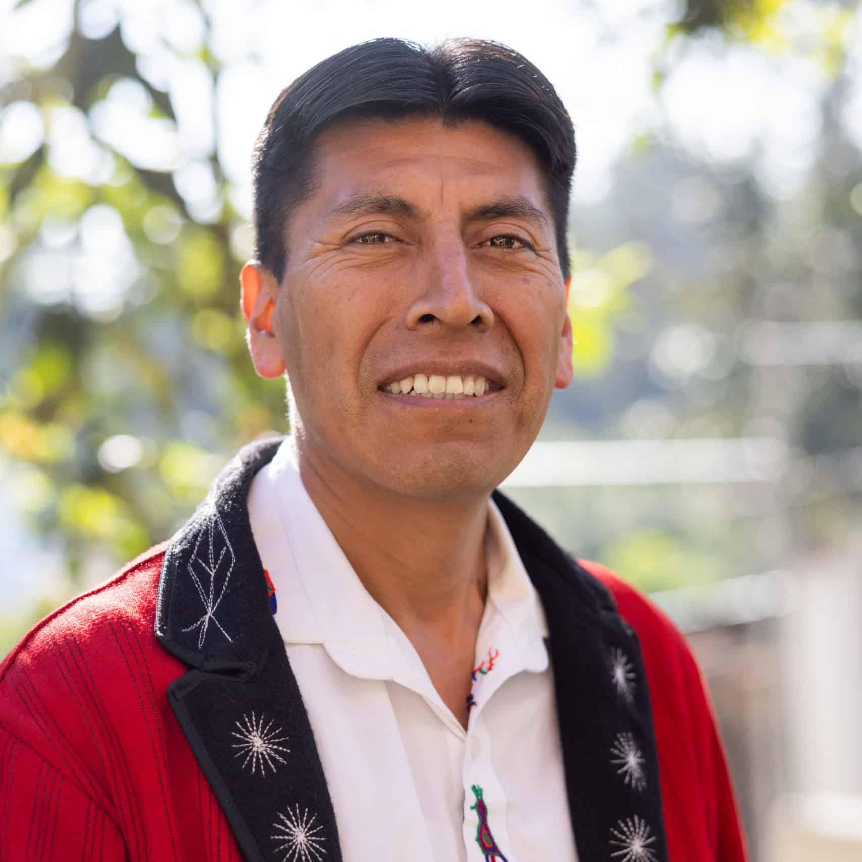Portrait of Baltazar Asicona Ramírez, community leader in Ixil, Guatemala.