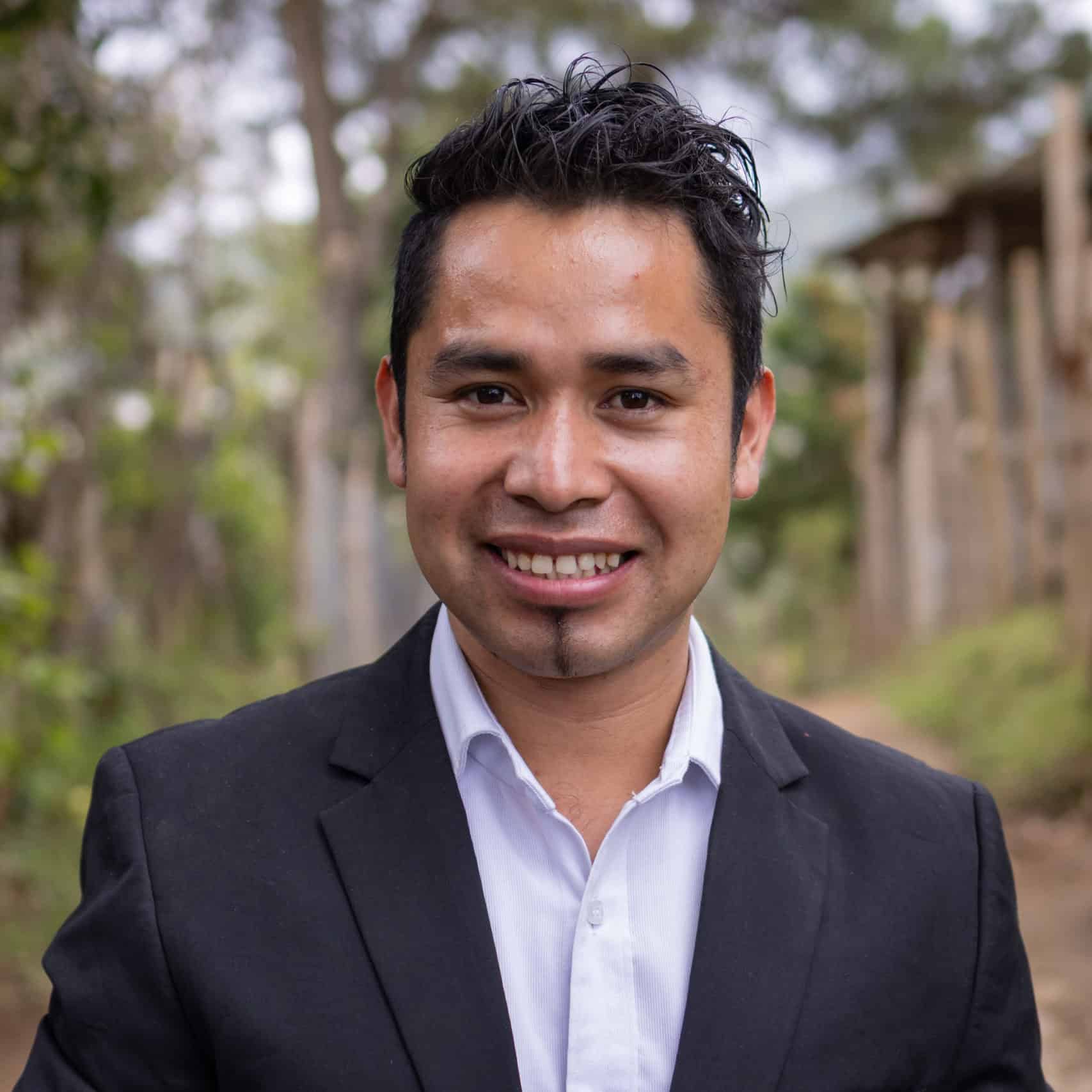 Portrait of José Isaias Rivera Cobo, community leader in Ixil, Guatemala.