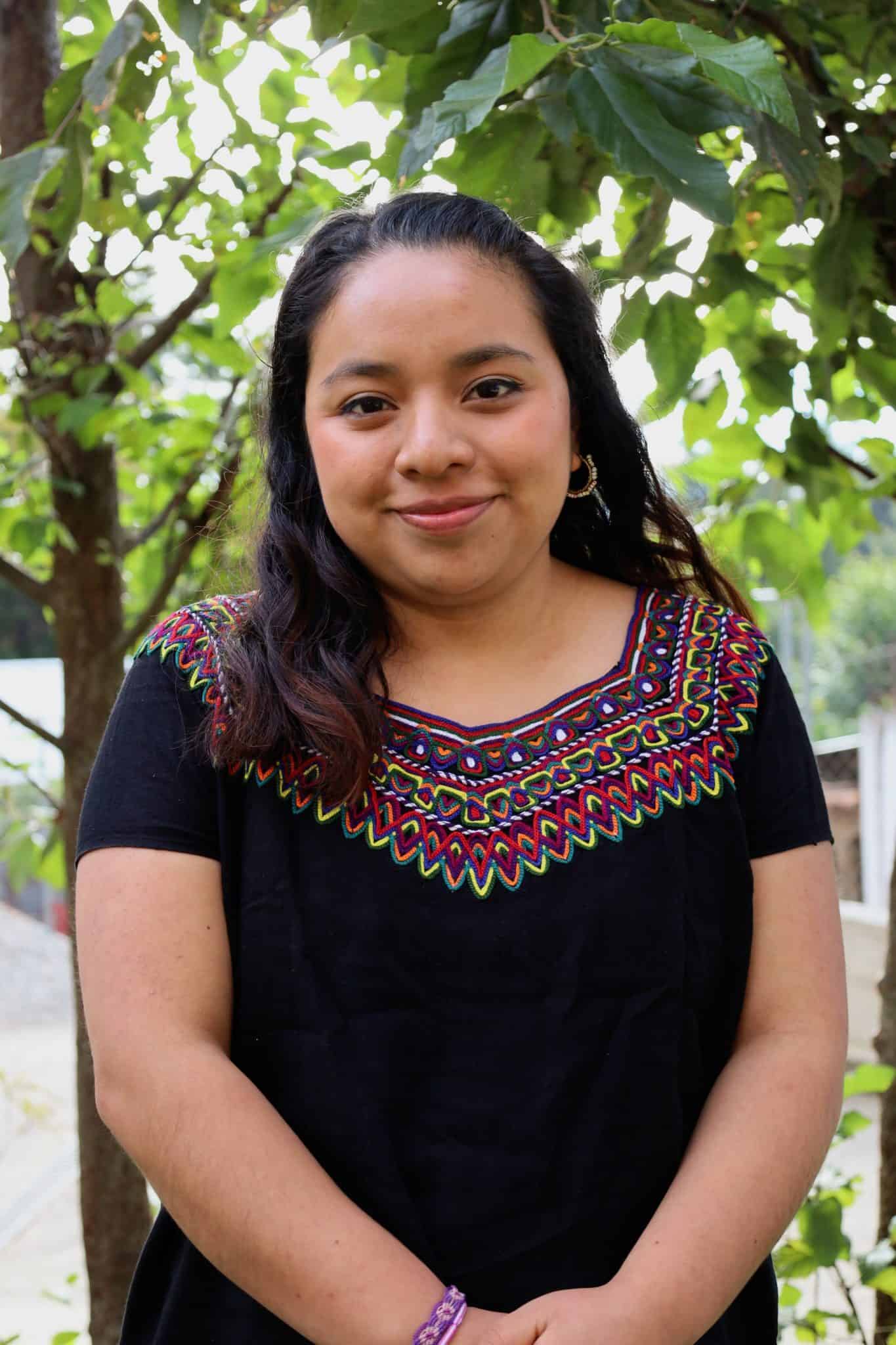 Heidy Milene López Roquel, student at Limitless Horizons Ixil, smiling outdoors.