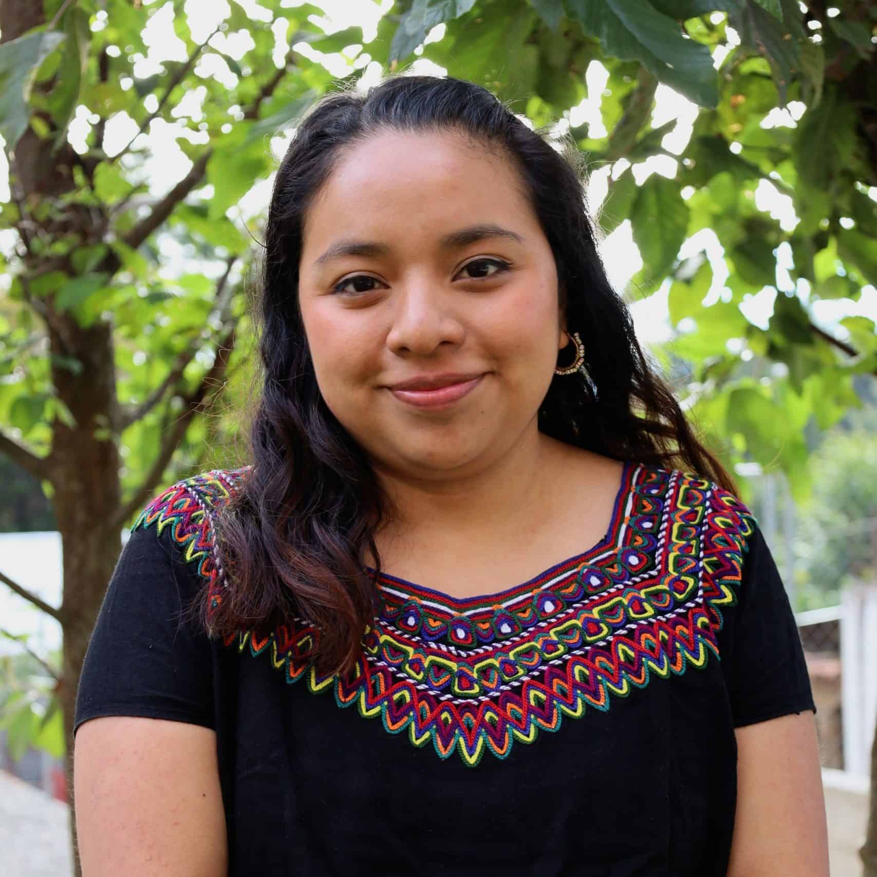 Heidy Milene López Roquel, student at Limitless Horizons Ixil, smiling outdoors.